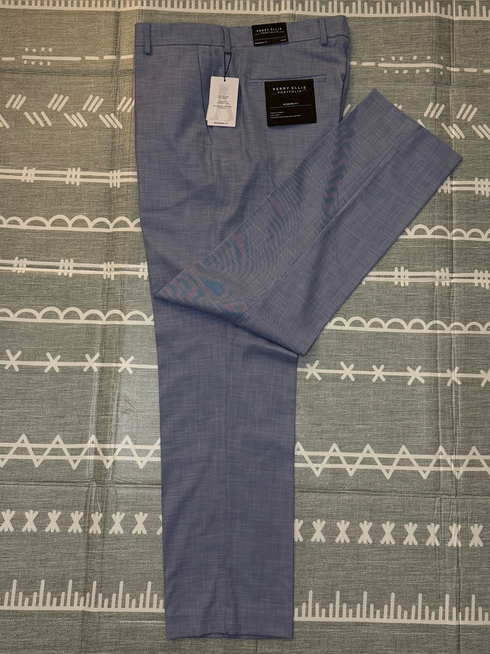 Perry Ellis Portfolio Sky Blue Modern Fit Dress Pants